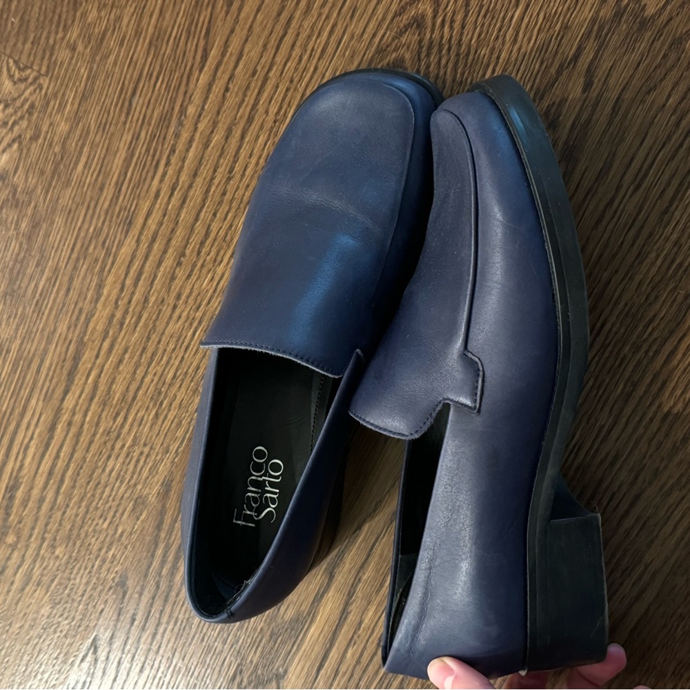 Franco Sarto Women's Navy Loafers